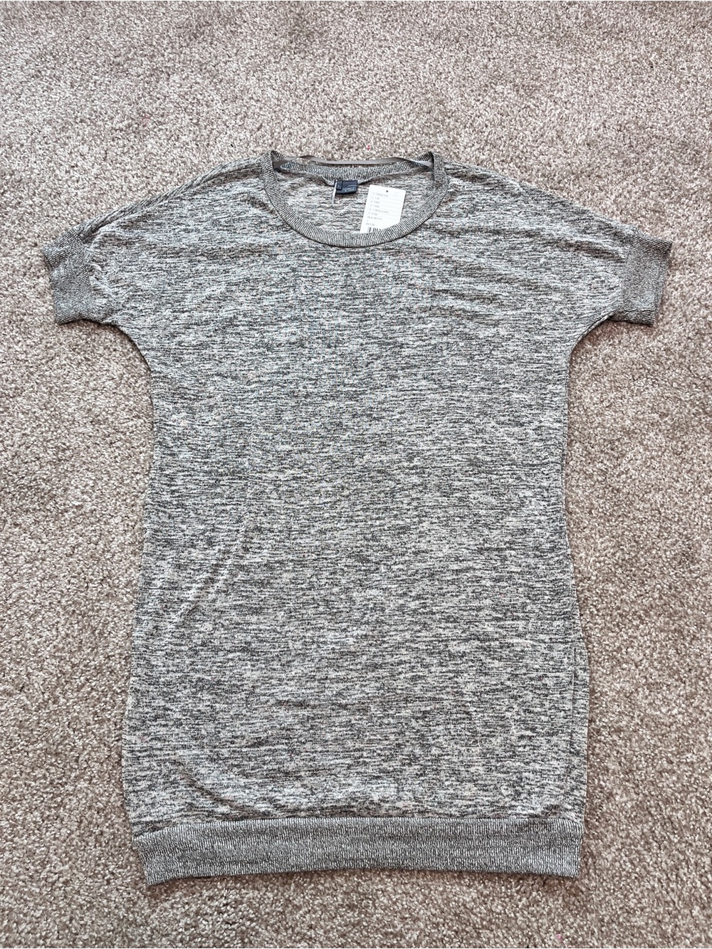 Sparkle & Fade Gray Heather Short Sleeve Tunic